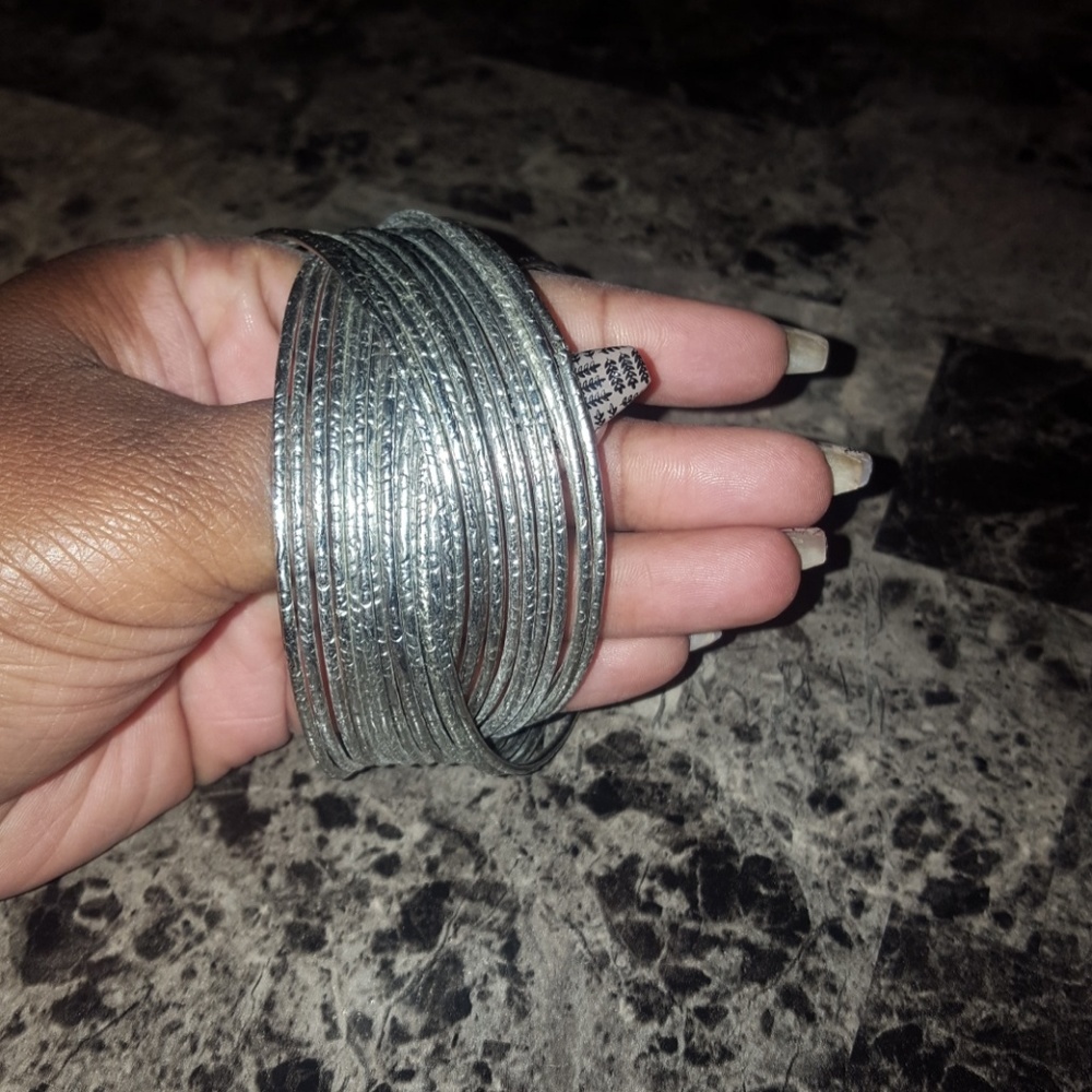 Silver Interlocking Bracelets - image 3